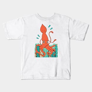 Kaiju Squid Kids T-Shirt